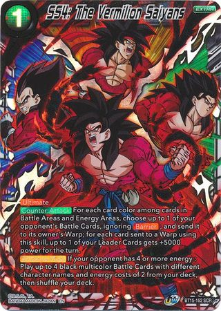 SS4 The Vermilion Saiyans BT15 152 Secret Rare UW Series 6 Saiyan Showdown Singles SS4 The Vermilion Saiyans BT15 152 Secret Rare UW Series 6 Saiyan Showdown Singles