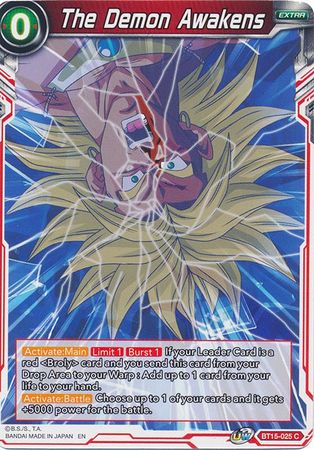 The Demon Awakens BT15 025 Common UW Series 6 Saiyan Showdown Singles The Demon Awakens BT15 025 Common UW Series 6 Saiyan Showdown Singles