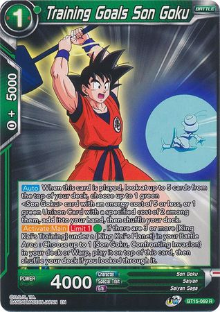 Training Goals Son Goku BT15 069 Rare Training Goals Son Goku BT15 069 Rare