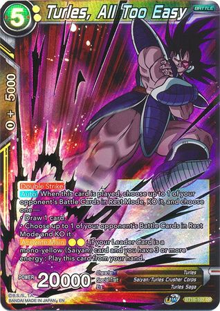 Turles All too Easy BT15 107 Super Rare UW Series 6 Saiyan Showdown Singles Turles All too Easy BT15 107 Super Rare UW Series 6 Saiyan Showdown Singles