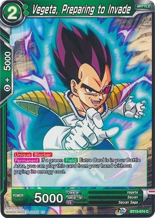 Vegeta Preparing to Invade BT15 074 Common Vegeta Preparing to Invade BT15 074 Common