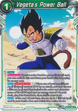 Vegeta s Power Ball BT15 090 Common Vegeta s Power Ball BT15 090 Common