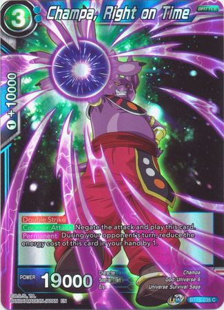 Champa Right on Time BT15 035 Common Foil UW Series 6 Saiyan Showdown Foil Singles Champa Right on Time BT15 035 Common Foil UW Series 6 Saiyan Showdown Foil Singles