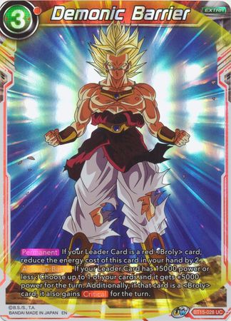 Demonic Barrier BT15 028 Uncommon Foil Demonic Barrier BT15 028 Uncommon Foil