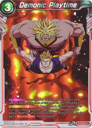 Demonic Playtime BT15 029 Rare Foil UW Series 6 Saiyan Showdown Foil Singles Demonic Playtime BT15 029 Rare Foil UW Series 6 Saiyan Showdown Foil Singles