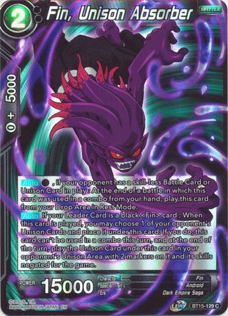 Fin Unison Absorber BT15 129 Common Foil UW Series 6 Saiyan Showdown Foil Singles Fin Unison Absorber BT15 129 Common Foil UW Series 6 Saiyan Showdown Foil Singles