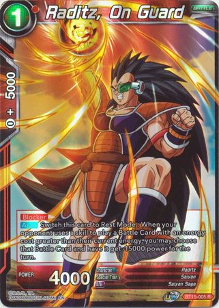 Raditz On Guard BT15 005 Rare Foil Raditz On Guard BT15 005 Rare Foil