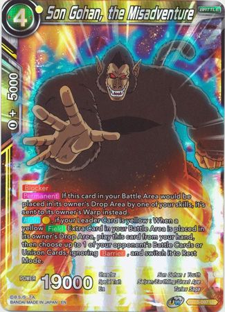 Son Gohan the Misadventure BT15 097 Uncommon Foil UW Series 6 Saiyan Showdown Foil Singles Son Gohan the Misadventure BT15 097 Uncommon Foil UW Series 6 Saiyan Showdown Foil Singles