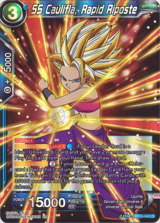 SS Caulifla Rapid Riposte BT15 040 Common Foil UW Series 6 Saiyan Showdown Foil Singles SS Caulifla Rapid Riposte BT15 040 Common Foil UW Series 6 Saiyan Showdown Foil Singles