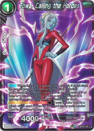 Towa Calling the Hordes BT15 126 Common Foil UW Series 6 Saiyan Showdown Foil Singles Towa Calling the Hordes BT15 126 Common Foil UW Series 6 Saiyan Showdown Foil Singles