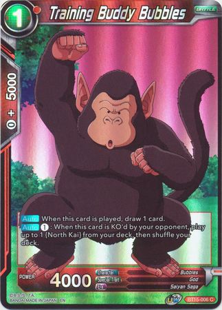 Training Buddy Bubbles BT15 006 Common Foil UW Series 6 Saiyan Showdown Foil Singles Training Buddy Bubbles BT15 006 Common Foil UW Series 6 Saiyan Showdown Foil Singles