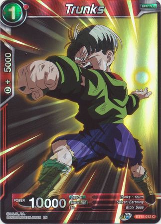 Trunks BT15 012 Common Foil UW Series 6 Saiyan Showdown Foil Singles Trunks BT15 012 Common Foil UW Series 6 Saiyan Showdown Foil Singles