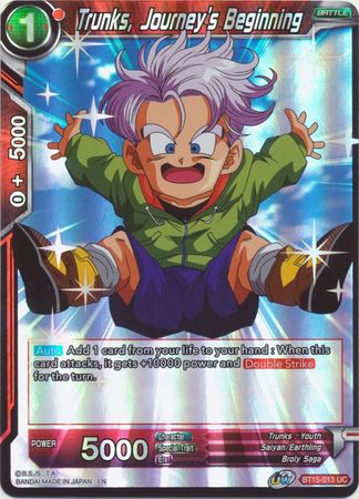 Trunks Journey s Beginning BT15 013 Uncommon Foil UW Series 6 Saiyan Showdown Foil Singles Trunks Journey s Beginning BT15 013 Uncommon Foil UW Series 6 Saiyan Showdown Foil Singles