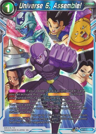 Universe 6 Assemble BT15 057 Rare Foil UW Series 6 Saiyan Showdown Foil Singles Universe 6 Assemble BT15 057 Rare Foil UW Series 6 Saiyan Showdown Foil Singles