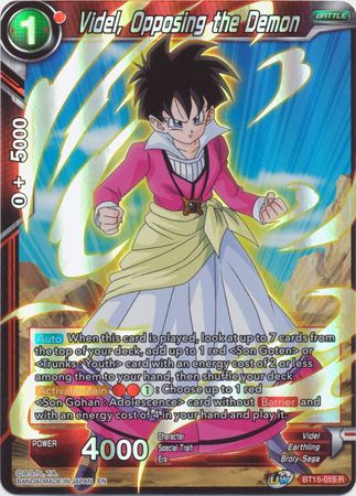 Videl Opposing the Demon BT15 015 Rare Foil UW Series 6 Saiyan Showdown Foil Singles Videl Opposing the Demon BT15 015 Rare Foil UW Series 6 Saiyan Showdown Foil Singles