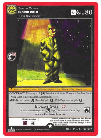 Indrid Cold 3 163 Gold 1st Edition Nightfall 1st Edition Singles Indrid Cold 3 163 Gold 1st Edition Nightfall 1st Edition Singles