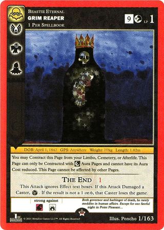 Grim Reaper 1 163 Reverse Holo Gold 1st Edition Grim Reaper 1 163 Reverse Holo Gold 1st Edition