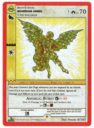 Guardian Angel 6 163 Reverse Holo Gold 1st Edition Guardian Angel 6 163 Reverse Holo Gold 1st Edition