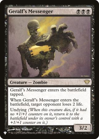 Geralf s Messenger The List Geralf s Messenger The List