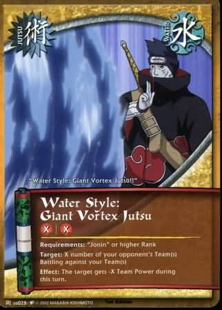 Water Style Giant Vortex Jutsu J US028 Common Naruto Quest For Power Water Style Giant Vortex Jutsu J US028 Common Naruto Quest For Power