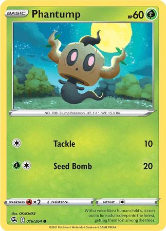 Phantump 016 264 Common Sword Shield Fusion Strike Singles Phantump 016 264 Common Sword Shield Fusion Strike Singles
