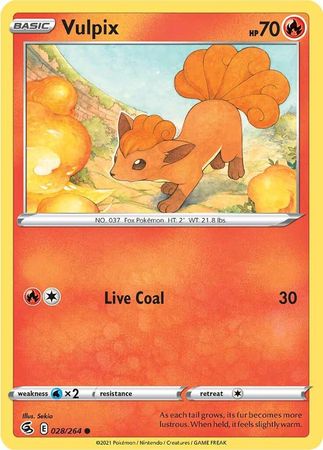 Vulpix 028 264 Common Sword Shield Fusion Strike Singles Vulpix 028 264 Common Sword Shield Fusion Strike Singles
