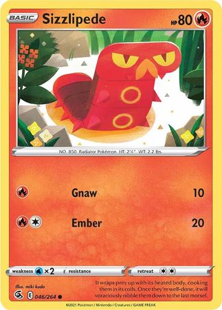 Sizzlipede 046 264 Common Sword Shield Fusion Strike Singles Sizzlipede 046 264 Common Sword Shield Fusion Strike Singles
