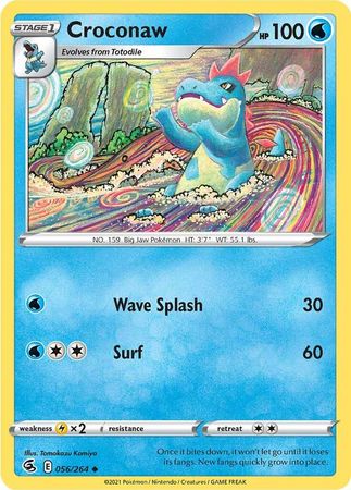 Croconaw 056 264 Uncommon Sword Shield Fusion Strike Singles Croconaw 056 264 Uncommon Sword Shield Fusion Strike Singles