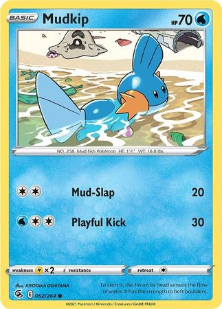 Mudkip 062 264 Common Sword Shield Fusion Strike Singles Mudkip 062 264 Common Sword Shield Fusion Strike Singles