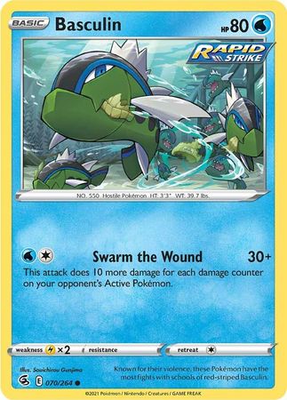 Basculin 070 264 Common Sword Shield Fusion Strike Singles Basculin 070 264 Common Sword Shield Fusion Strike Singles