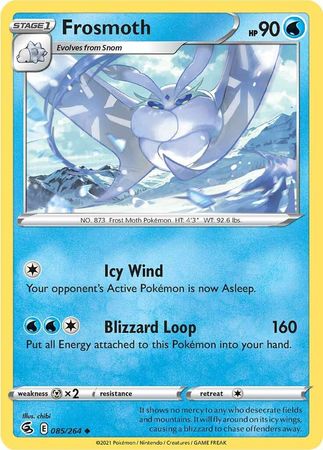 Frosmoth 085 264 Uncommon Sword Shield Fusion Strike Singles Frosmoth 085 264 Uncommon Sword Shield Fusion Strike Singles