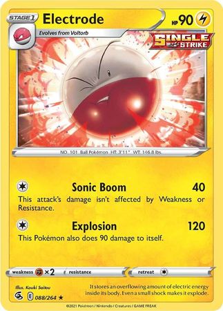 Electrode 088 264 Rare Sword Shield Fusion Strike Singles Electrode 088 264 Rare Sword Shield Fusion Strike Singles