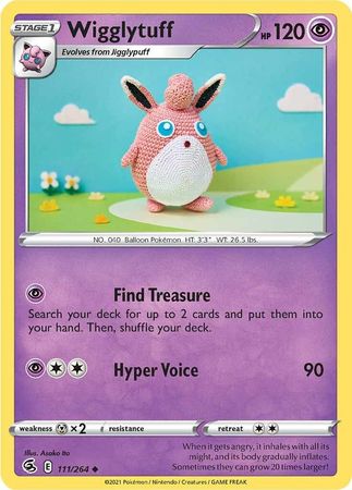Wigglytuff 111 264 Uncommon Sword Shield Fusion Strike Singles Wigglytuff 111 264 Uncommon Sword Shield Fusion Strike Singles