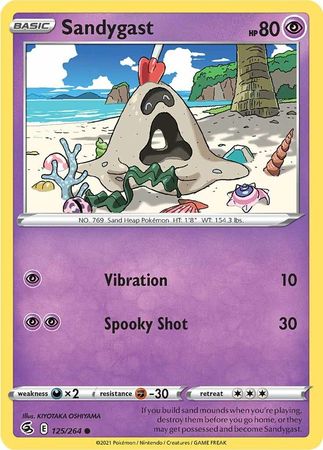 Sandygast 125 264 Common Sword Shield Fusion Strike Singles Sandygast 125 264 Common Sword Shield Fusion Strike Singles