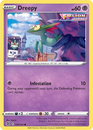 Dreepy 128 264 Common Sword Shield Fusion Strike Singles Dreepy 128 264 Common Sword Shield Fusion Strike Singles