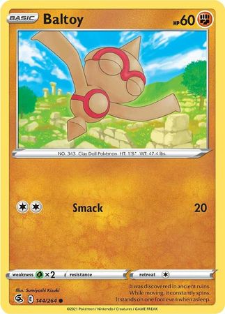 Baltoy 144 264 Common Sword Shield Fusion Strike Singles Baltoy 144 264 Common Sword Shield Fusion Strike Singles