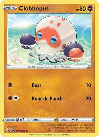 Clobbopus 152 264 Common Sword Shield Fusion Strike Singles Clobbopus 152 264 Common Sword Shield Fusion Strike Singles
