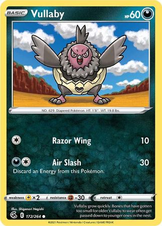 Vullaby 172 264 Common Sword Shield Fusion Strike Singles Vullaby 172 264 Common Sword Shield Fusion Strike Singles