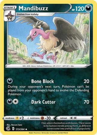 Mandibuzz 173 264 Uncommon Sword Shield Fusion Strike Singles Mandibuzz 173 264 Uncommon Sword Shield Fusion Strike Singles