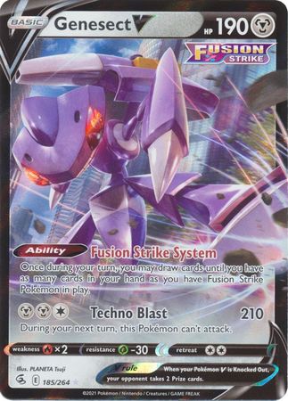 Genesect V 254/264 Fusion Strike Full Art Pokemon Card Near Mint