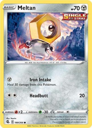 Meltan 188 264 Common Sword Shield Fusion Strike Singles Meltan 188 264 Common Sword Shield Fusion Strike Singles