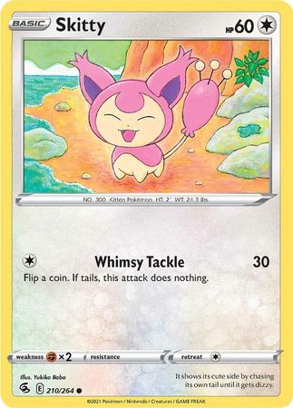 Skitty 210 264 Common Sword Shield Fusion Strike Singles Skitty 210 264 Common Sword Shield Fusion Strike Singles