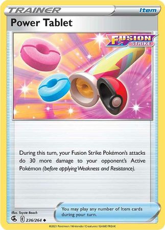 Power Tablet 236 264 Uncommon Sword Shield Fusion Strike Singles Power Tablet 236 264 Uncommon Sword Shield Fusion Strike Singles