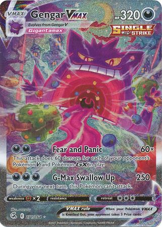 Gengar V & Vmax - 157/264 Fusion Strike - Pokemon Ultra Rare 2 Card Lot