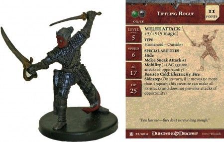 Invisible Tiefling Rogue D&D Miniature Dungeons Dragons Pathfinder Thief 35A