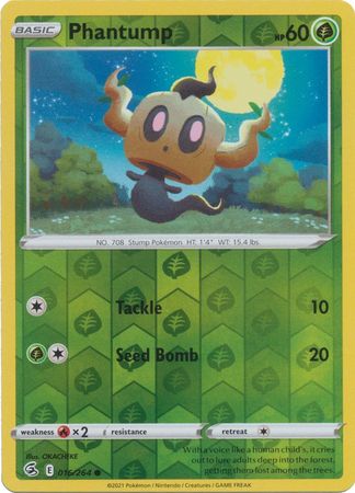 Phantump 16 264 Common Reverse Holo Sword Shield Fusion Strike Reverse Holo Singles Phantump 16 264 Common Reverse Holo Sword Shield Fusion Strike Reverse Holo Singles
