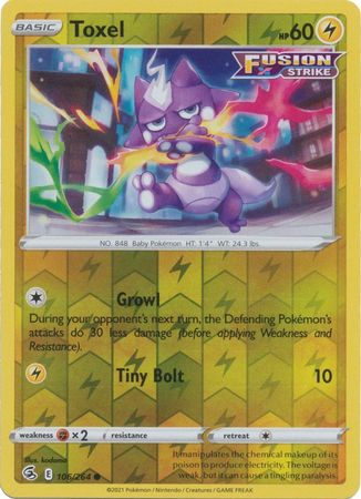 Toxel 62/189 Common Reverse Holo Near Mint Pokemon Sword and Shield  Nintendo TCG