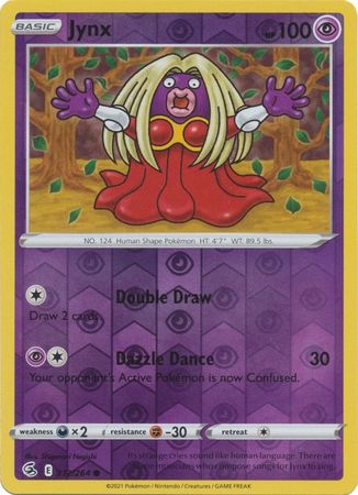 Jynx 112 264 Common Reverse Holo Sword Shield Fusion Strike Reverse Holo Singles Jynx 112 264 Common Reverse Holo Sword Shield Fusion Strike Reverse Holo Singles