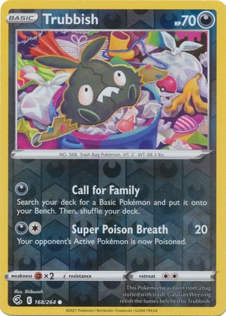 Trubbish 168 264 Common Reverse Holo Sword Shield Fusion Strike Reverse Holo Singles Trubbish 168 264 Common Reverse Holo Sword Shield Fusion Strike Reverse Holo Singles