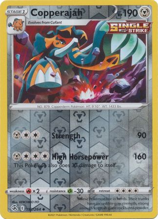 Copperajah 192 264 Uncommon Reverse Holo Sword Shield Fusion Strike Reverse Holo Singles Copperajah 192 264 Uncommon Reverse Holo Sword Shield Fusion Strike Reverse Holo Singles